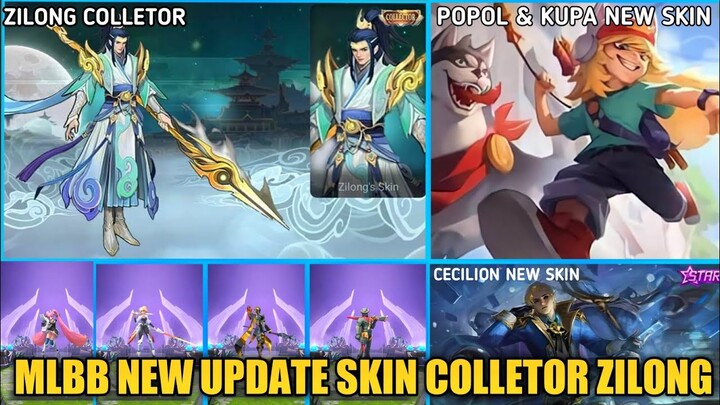 MLBB || New Update "New Skin Zilong Colletor | Cecilion New Skin Starlight Popol And Kupa New Skin