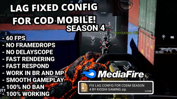 FIX LAG CONFIG IN CALL OF DUTY MOBILE SEASON 4 | NO FRAMEDROPS | FIX LAG COD MOBILE | KIOSHI