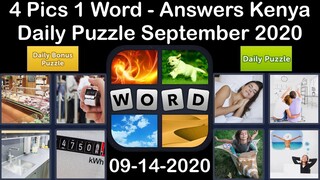 4 Pics 1 Word - Kenya - 14 September 2020 - Daily Puzzle + Daily Bonus Puzzle - Answer - Walkthrough