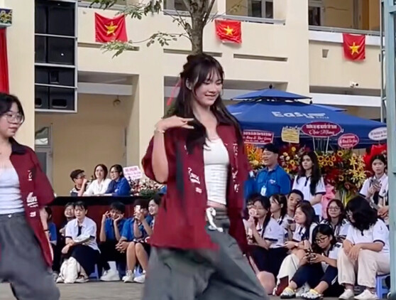 Dance Performance by a Vietnamese Student Girl
