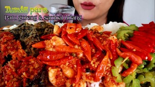 ASMR PARU GORENG + SAMBAL UDANG + TUMIS PARE | ASMR MUKBANG INDONESIA