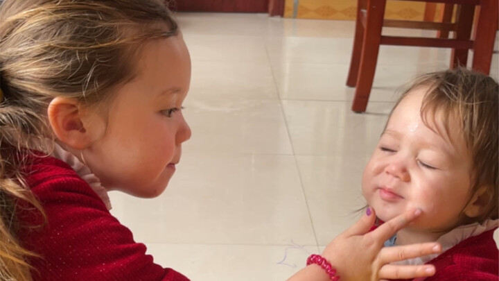Morning grooming in the girls’ dorm—Ollie the little foreigner speaks hilarious Chinese!