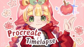 【Procreate Timelapse】Saccharine Pomeline