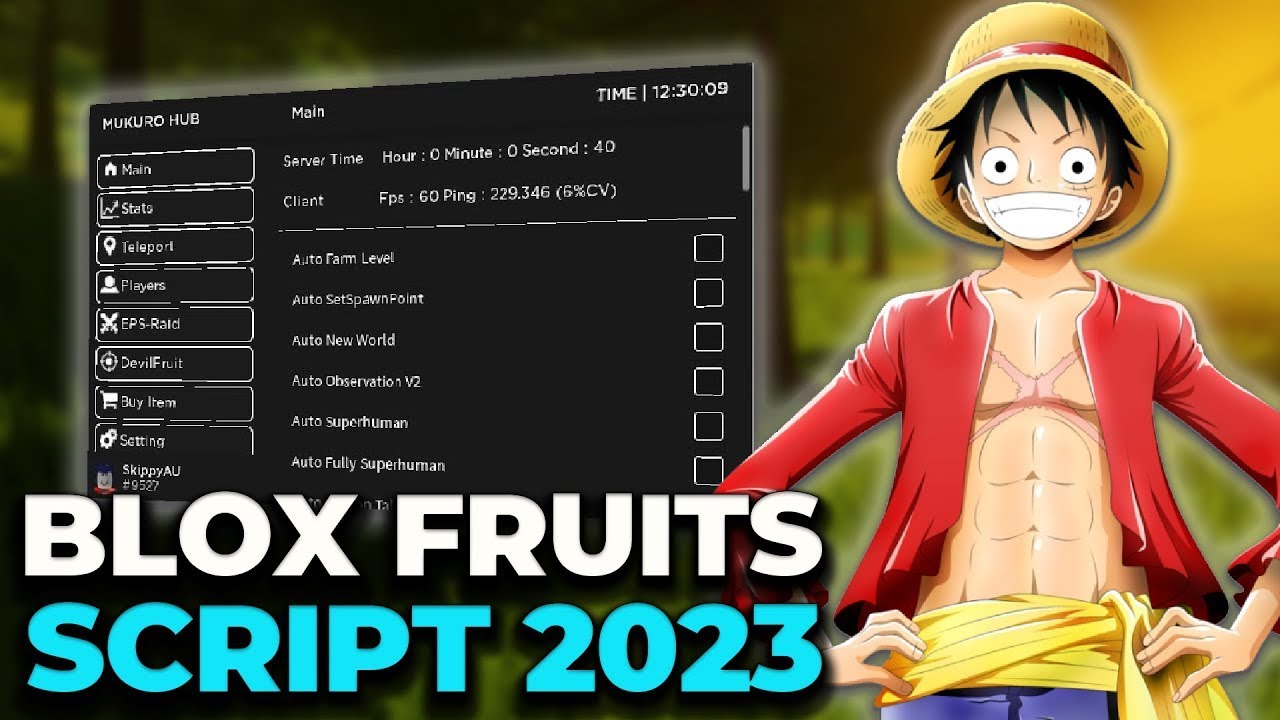 Roblox blox fruit v18 client FLUXUS V9 [rain fruit new] [FIXLAG