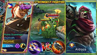 DYRROTH VS ALDOUS STRONGEST FIGHTER | DEMON AGAINST FIST OF DEATH | BEST ONE SHOT BUILD | MLBB