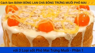 Cách làm BÁNH BÔNG LAN CHÀ BÔNG TRỨNG MUỐI PHÔ MAI 🧀🧀 #1