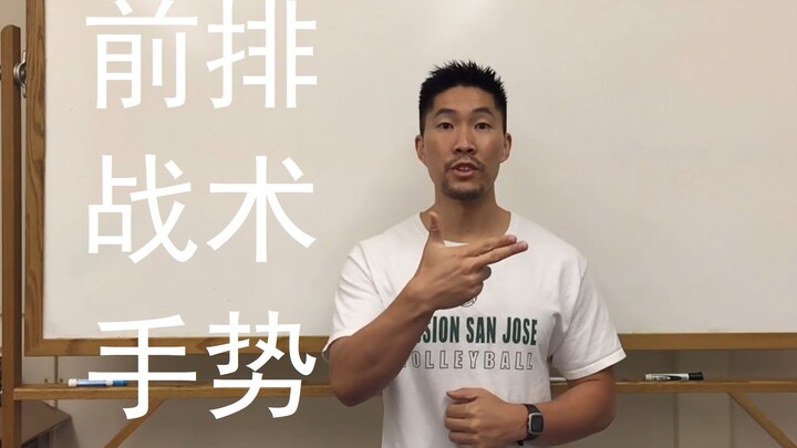 (原创中文字幕)丹尼教练排球教学（二传手势信号之前排）
