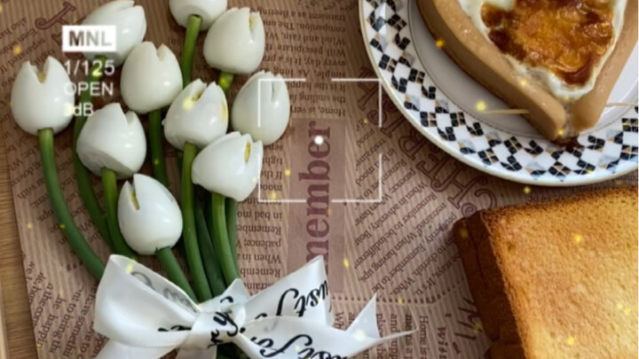 Tulip dari telur, sarapan seperti ini mana mungkin istri tidak suka?