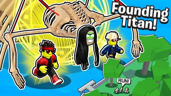 I SPENT 24 HOURS AS THE FOUNDING TITAN! Roblox Blox Fruits