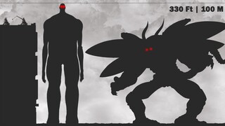 Attack On Titan vs Dragon Ball Size Comparison