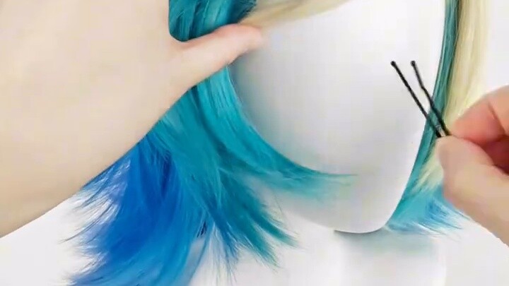 Tutorial penataan wig Manmei Blue Prison Michelle Caesar cos