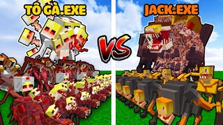 TÔ GÀ THỬ THÁCH 24H XÂY NHÀ AN TOÀN ĐẠI CHIẾN EXE TRONG MINECRAFT CÙNG VỚI JACK*TÔ GÀ.EXE VS JACKEXE