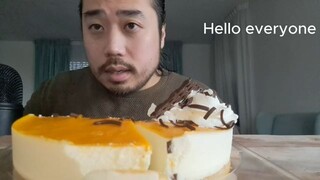CHINESE ASMR - PLATE LICKING MANGO PASSION FRUIT CHOCOLATE CAKE & COUNTDOWN FROM 300 [ENG Subtitles]