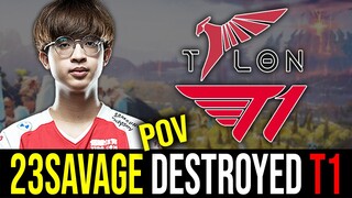 How 23SAVAGE Destroyed his OLD TEAMMATES (POV) - TALON vs T1