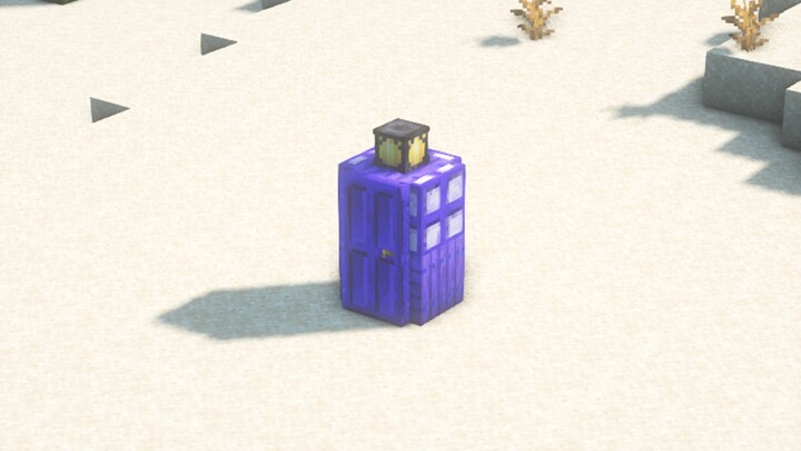 【Minecraft】Blue police booth! The inside is bigger than the outside!