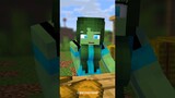Funny Zombie Girl Stealing Bread - Minecraft Animation #shorts