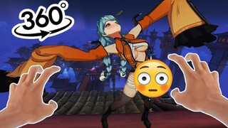 😳CUIDADO te vas a CAER 😱 ¡LA WAIFU ZOMBIE baila en el TEJADO🐉 Experiencia ÚNICA de Anime VR 🎮✨