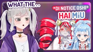 Reaksi MiU Dinotis Oshi Sendiri [JustMiU/AKA Virtual]