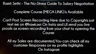 Ramit Sethi Course The No-Stress Guide To Salary Negotiation Download