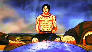 moment luffy dan garp (one piece )