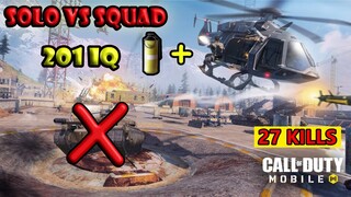 EPIC Finish using "nova gas + chopper" to kill "tank user" | SOLOvsSQUAD | 201 IQ | 27 KILLS | CODM!