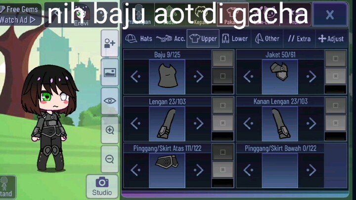 baju aot di gacha club