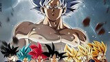 Review the shocking appearance of Goku in various forms, from King-fist to perfect Ultra Instinct
