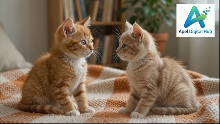 দুটি কিউট বিড়ালছানার ভালোবাসাময় সময় | Cute & Funny Cats #ApelDigitalHub