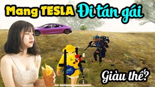 PUBG Mobile | Mang TESLA Đi Tán Gái Được Gái Khen "Giàu Thế Nhờ" =)))))