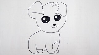 Cách Vẽ Con Chó Đơn Giản Và Cực Dễ Thương | How to Draw a Dog Cute And Easy