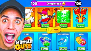 COMPRÉ TODO el NUEVO PASE de DRAGONES en STUMBLE GUYS! 🤑 (NIVEL 100)