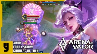 ARUM: GODDESS OF LUCK (NEW SKIN) | CODEX SKIN W/ SOUND | Arena of Valor | LiênQuânMobile | 傳說對決