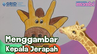 Cara Menggambar dan Mewarnai Kepala Jerapah - Menggambar Bersama Mombi
