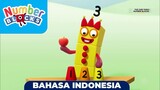 Satu, Dua, Tiga! [S1E05] | Numberblocks (Bahasa Indonesia)