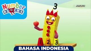 Satu, Dua, Tiga! [S1E05] | Numberblocks (Bahasa Indonesia)