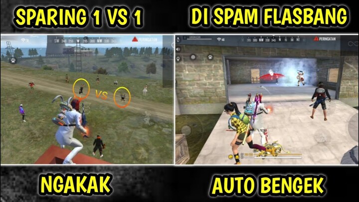 NGAKAK ! YG LAGI SPARING BY1 DI SPAM FLASHBANG AUTO BENGEK 🤣 - FREEFIRE BATTLEGROUND INDONESIA