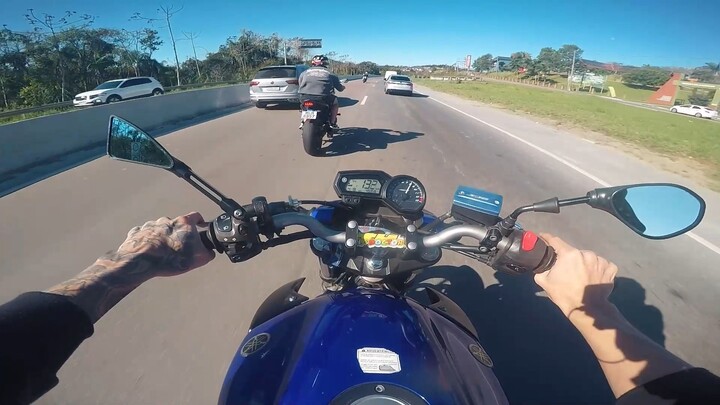 XJ6 HORNET CB1000 Z900 MT03  ROLE NA RODOVIA RIDER  RACING BRAZIL