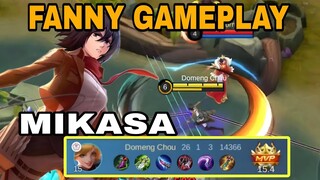 I GOT 26 KILLS USING THIS FANNY MIKASA SKIN 😍 | MLBB