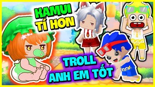 NOOB KAMUI BIẾN THÀNH TÍ HON THỬ LÒNG HỘI ANH EM TỐT*THỬ THÁCH 24H TROLL HERO TEAM TRONG MINI WORLD