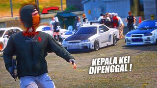 KEPALA KEI DIPENGGAL OLEH KOMPLOTAN PEMBUNUH PENCURI SKYLINE !!! GTA 5 ROLEPLAY