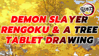Musim Gugur, Menggambar Rengoku & Pohon | Tablet Drawing_1