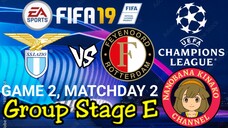 FIFA 19: UEFA Champions League | SS Lazio 🇮🇹 VS 🇳🇱 Feyenoord Rotterdam (Group G)
