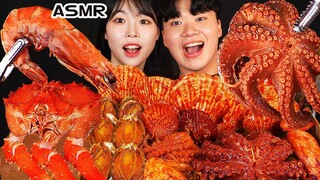 ASMR 해물찜 먹방 (가리비,문어,낙지,킹크랩,전복,새우,홍합) MUKBANG SEAFOOD (KING CRAB,OCTOPUS,SCALLOP,ABALONE,SHRIMP)