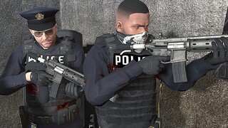 GTA 5 - BAD Cop👮Michael and Franklin Robbing FIB with Police!(Epic Police and FIB Shootout)