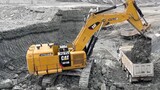 Caterpillar 6015B Excavator Loading Mercedes & MAN Trucks - Sotiriadis Mining Wo