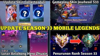 UPDATE HADIAH SEASON 33 MOBILE LEGENDS! PENURUNAN TIER RANK S33, SKIN COLLECTOR JULI, PHOVEUS REVAMP