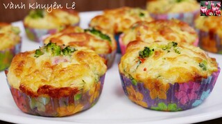 Bánh Bông Lan mặn / CUPCAKES mặn - Finger Food thơm ngon đủ chất dễ làm nhanh gọn by Vanh Khuyen