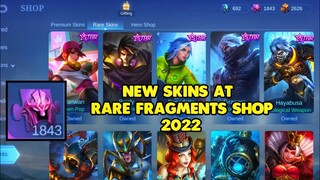 UPCOMING SKINS IN RARE FRAGMENTS SHOP || MLBB RARE FRAGMENT SHOP UPDATE 2022