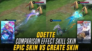 【COMPARISON】ODETTE Skin: EPIC Skin vs. CREATE Skin | Mobile Legends: Bang Bang