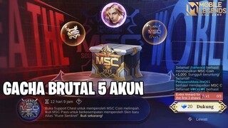 GACHA BRUTAL MSC SUPPORT CHEST 2023 DI 5 AKUN + PENJELASAN DAPAT SKIN ATLAS MSC GRATIS